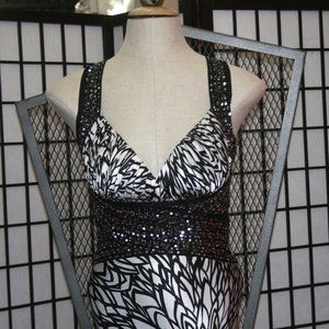 Backless Gown with Sequins details